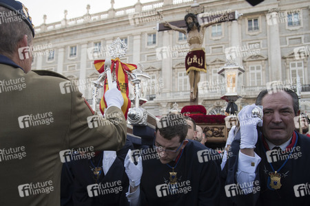 Procesion del Cristo de los Alabarderos in Madrid
