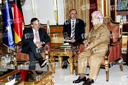 Masud Barzani empfängt Sigmar Gabriel in Erbil