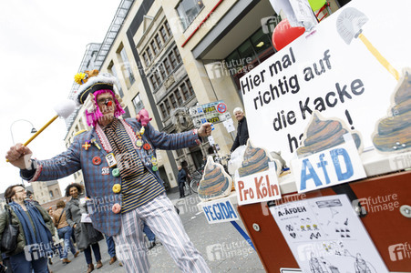 Demonstrationen gegen den AfD Bundesparteitag in Köln