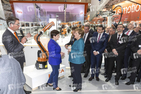 Eröffnungsrundgang der Bundeskanzelerin auf der Hannover Messe 2017
