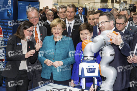 Eröffnungsrundgang der Bundeskanzelerin auf der Hannover Messe 2017