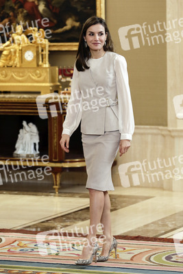 Königin Letizia im Palacio de la Zarzuela in Madrid