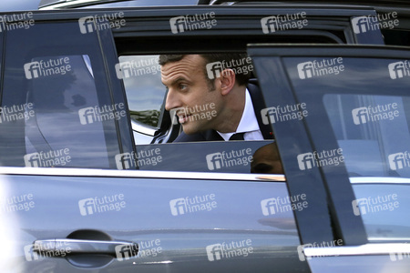 Präsident Macron beim Empfang am Rathaus in Paris