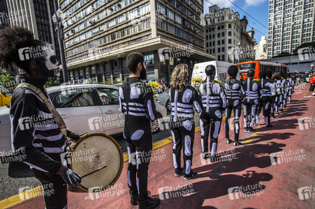 Demonstration gegen Sparmaßnahmen im Kulturbereich in Sao Paulo