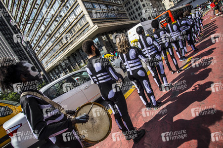 Demonstration gegen Sparmaßnahmen im Kulturbereich in Sao Paulo