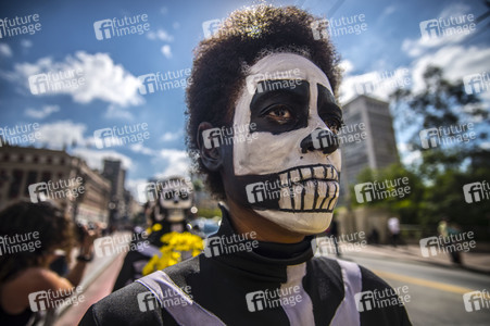 Demonstration gegen Sparmaßnahmen im Kulturbereich in Sao Paulo
