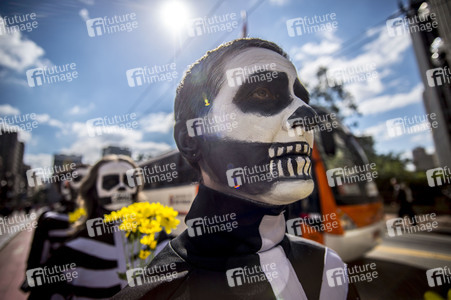 Demonstration gegen Sparmaßnahmen im Kulturbereich in Sao Paulo