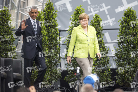 Obama und Merkel beim 36. Deutschen Evangelischen Kirchentag in Berlin