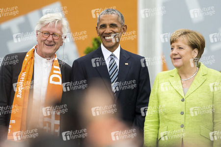 Obama und Merkel beim 36. Deutschen Evangelischen Kirchentag in Berlin