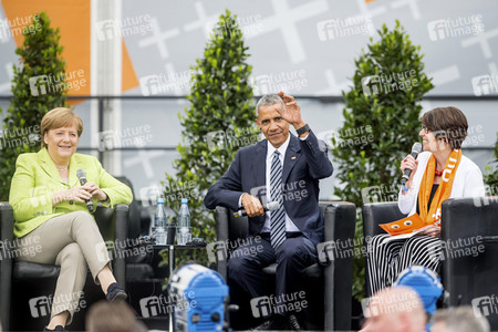 Obama und Merkel beim 36. Deutschen Evangelischen Kirchentag in Berlin