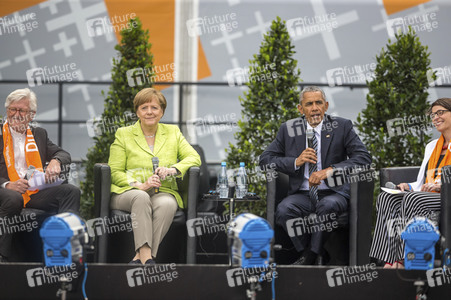 Obama und Merkel beim 36. Deutschen Evangelischen Kirchentag in Berlin