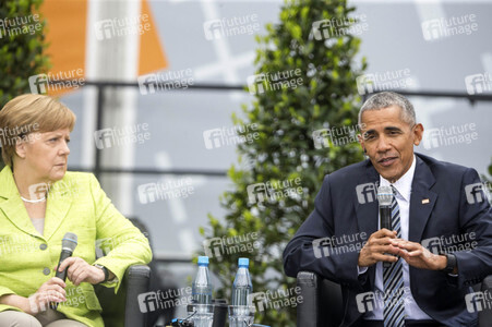 Obama und Merkel beim 36. Deutschen Evangelischen Kirchentag in Berlin