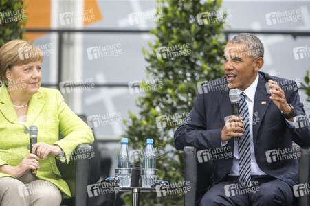 Obama und Merkel beim 36. Deutschen Evangelischen Kirchentag in Berlin