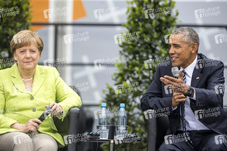 Obama und Merkel beim 36. Deutschen Evangelischen Kirchentag in Berlin