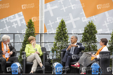 Obama und Merkel beim 36. Deutschen Evangelischen Kirchentag in Berlin