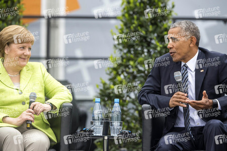 Obama und Merkel beim 36. Deutschen Evangelischen Kirchentag in Berlin