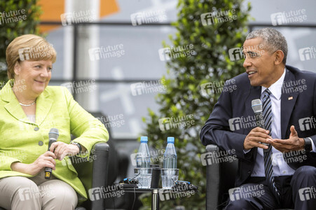 Obama und Merkel beim 36. Deutschen Evangelischen Kirchentag in Berlin