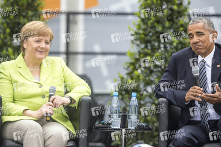 Obama und Merkel beim 36. Deutschen Evangelischen Kirchentag in Berlin