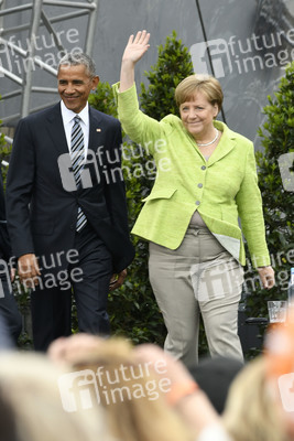 Obama und Merkel beim 36. Deutschen Evangelischen Kirchentag in Berlin