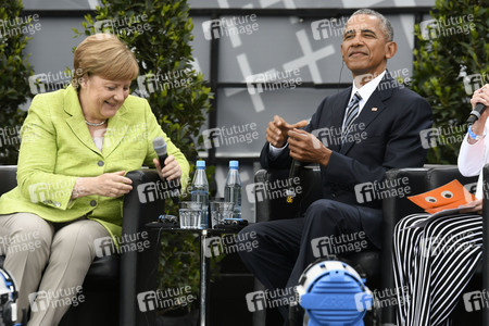 Obama und Merkel beim 36. Deutschen Evangelischen Kirchentag in Berlin