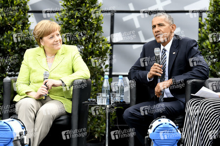 Obama und Merkel beim 36. Deutschen Evangelischen Kirchentag in Berlin