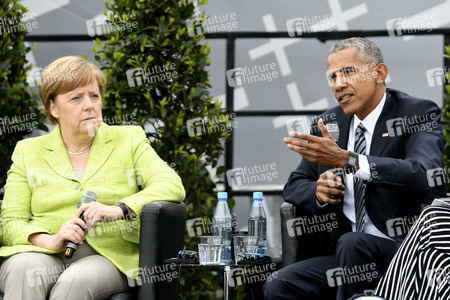 Obama und Merkel beim 36. Deutschen Evangelischen Kirchentag in Berlin