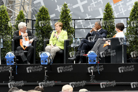 Obama und Merkel beim 36. Deutschen Evangelischen Kirchentag in Berlin