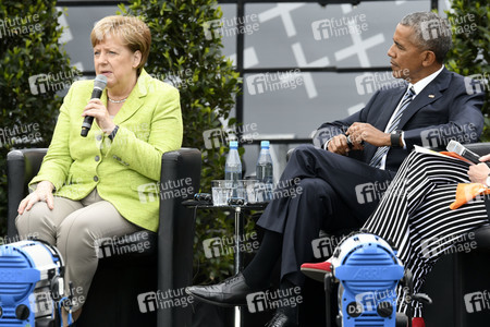 Obama und Merkel beim 36. Deutschen Evangelischen Kirchentag in Berlin