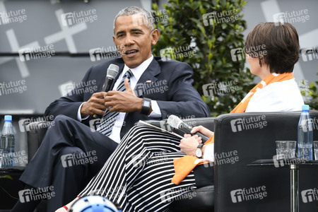 Obama und Merkel beim 36. Deutschen Evangelischen Kirchentag in Berlin