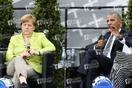 Obama und Merkel beim 36. Deutschen Evangelischen Kirchentag in Berlin