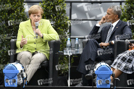 Obama und Merkel beim 36. Deutschen Evangelischen Kirchentag in Berlin