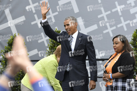 Obama und Merkel beim 36. Deutschen Evangelischen Kirchentag in Berlin