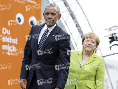 Obama und Merkel beim 36. Deutschen Evangelischen Kirchentag in Berlin