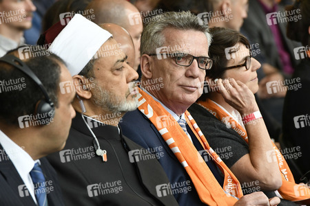 De Maizière und al-Tayyeb auf dem 36. Deutschen Evangelischen Kirchentag in Berlin