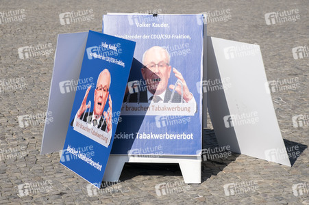 Protest gegen Tabakwerbung in Berlin