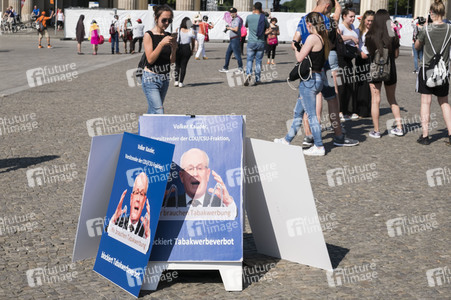 Protest gegen Tabakwerbung in Berlin