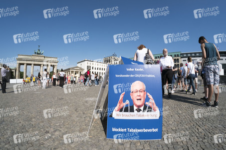 Protest gegen Tabakwerbung in Berlin