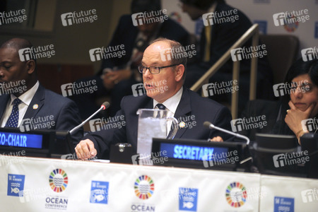 Fürst Albert II. von Monaco bei der UN Ocean Conference in New York