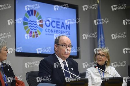 Pressekonferenz von Fürst Albert II. von Monaco in New York