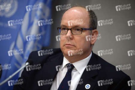 Pressekonferenz von Fürst Albert II. von Monaco in New York