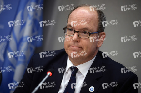 Pressekonferenz von Fürst Albert II. von Monaco in New York