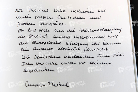 Kondolenz für Helmut Kohl