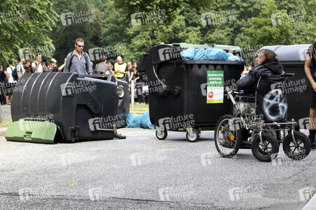 '#BlockG20 – colour the red zone!' Demonstration in Hamburg