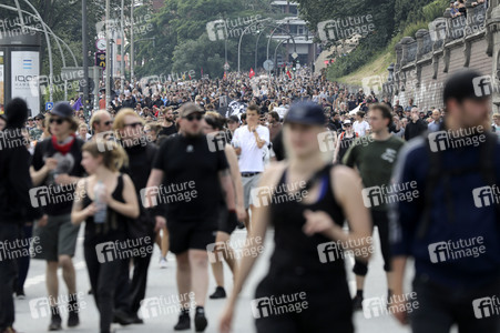 '#BlockG20 – colour the red zone!' Demonstration in Hamburg