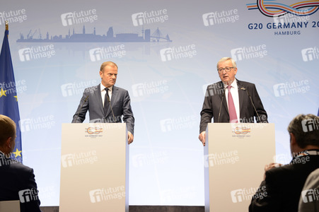 EU-Pressekonferenz auf dem G20-Gipfel in Hamburg