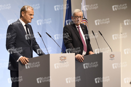 EU-Pressekonferenz auf dem G20-Gipfel in Hamburg