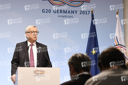 EU-Pressekonferenz auf dem G20-Gipfel in Hamburg