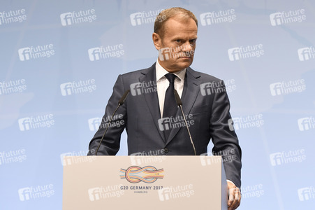 EU-Pressekonferenz auf dem G20-Gipfel in Hamburg