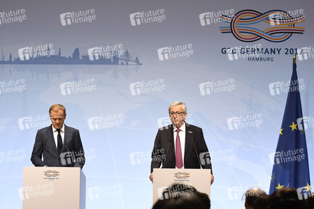 EU-Pressekonferenz auf dem G20-Gipfel in Hamburg
