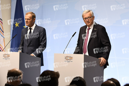 EU-Pressekonferenz auf dem G20-Gipfel in Hamburg